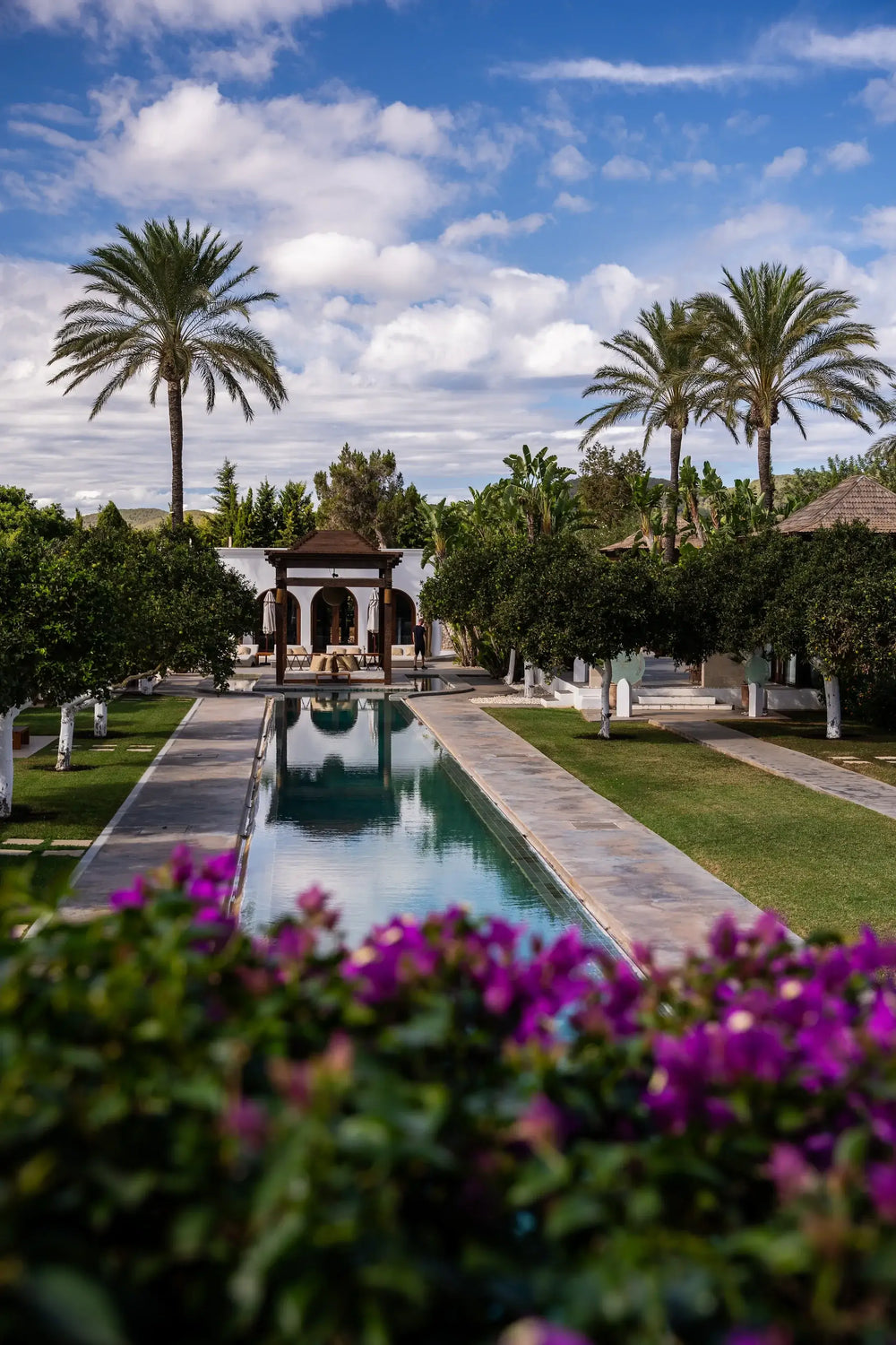 The sublime gardens at Atzaro, the base for Joyride Festival Ibiza: the ultimate luxury cycling holiday and festival.